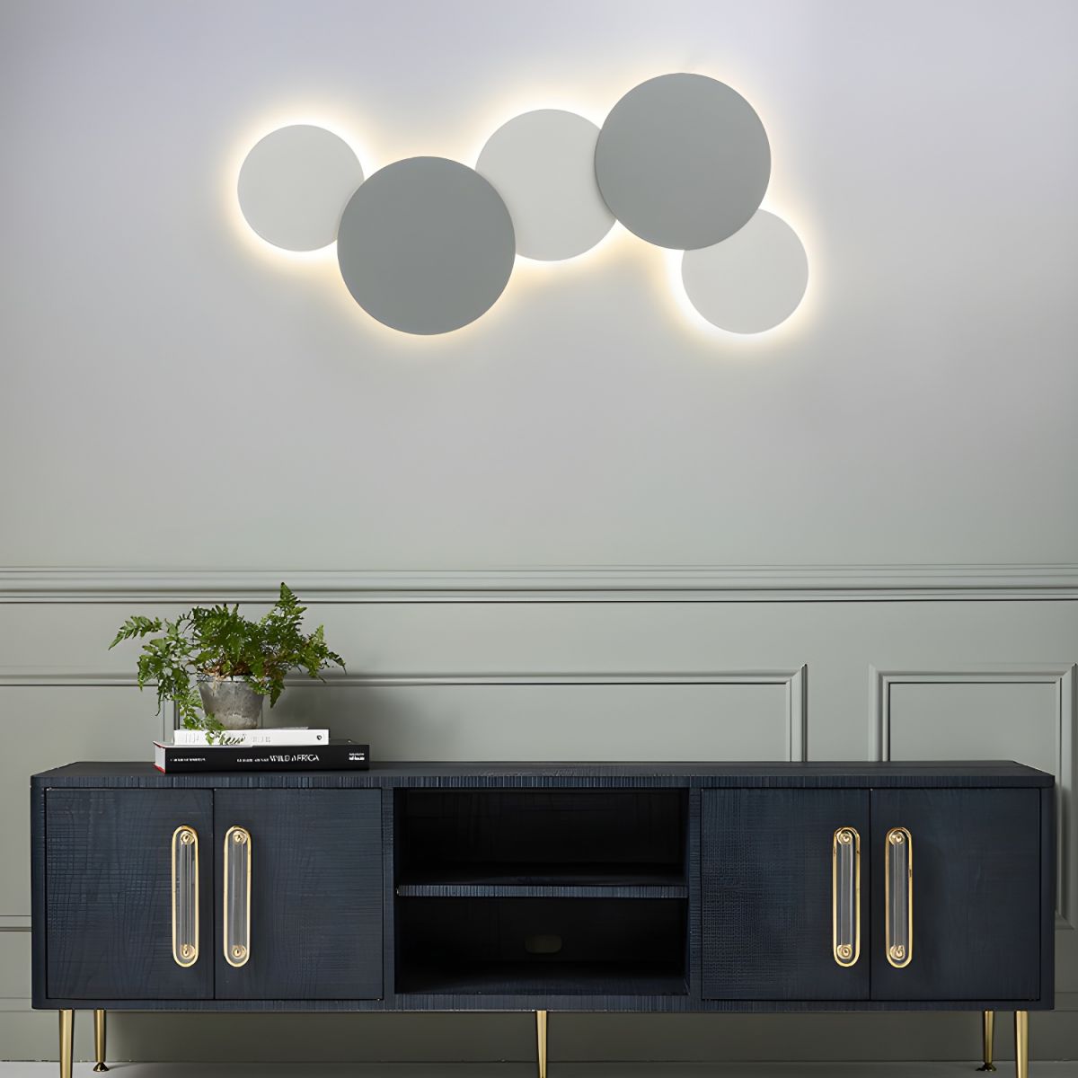 Round LED Halo Wall Light for Living Room | Minimalist
