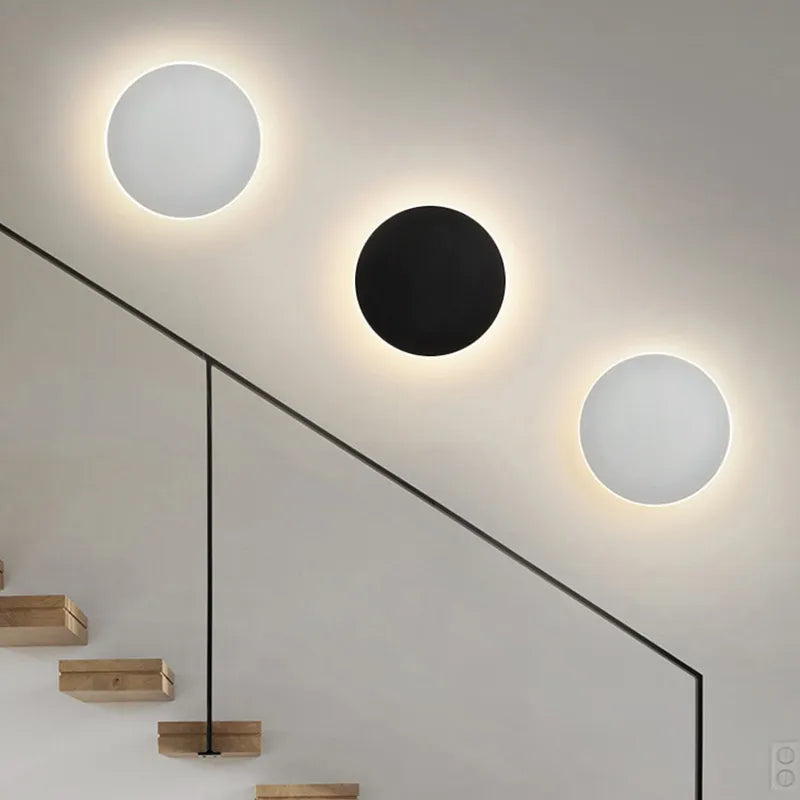Round LED Halo Wall Light for Living Room | Minimalist
