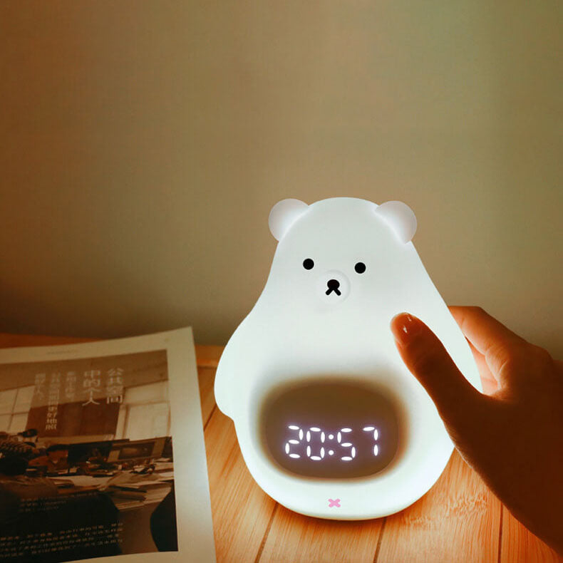 Alarm Clock Digital Bear Night Light Bedroom | LED