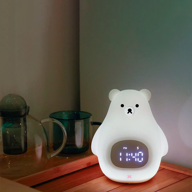 Alarm Clock Digital Bear Night Light Bedroom | LED