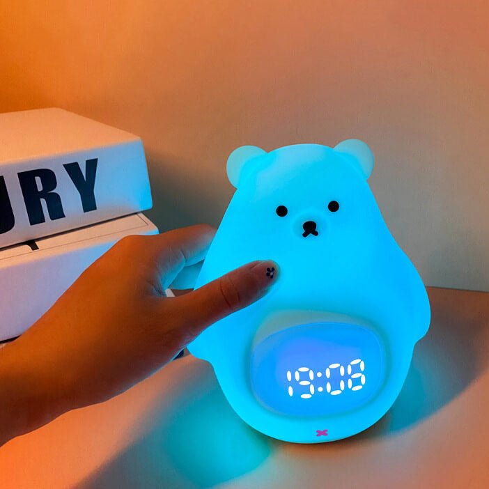 Alarm Clock Digital Bear Night Light Bedroom | LED