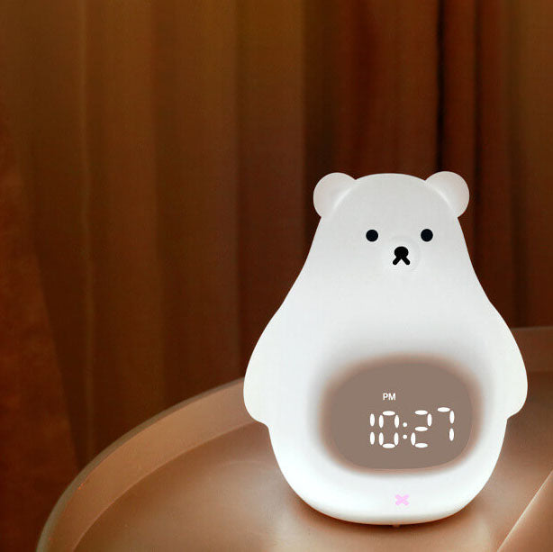 Alarm Clock Digital Bear Night Light Bedroom | LED