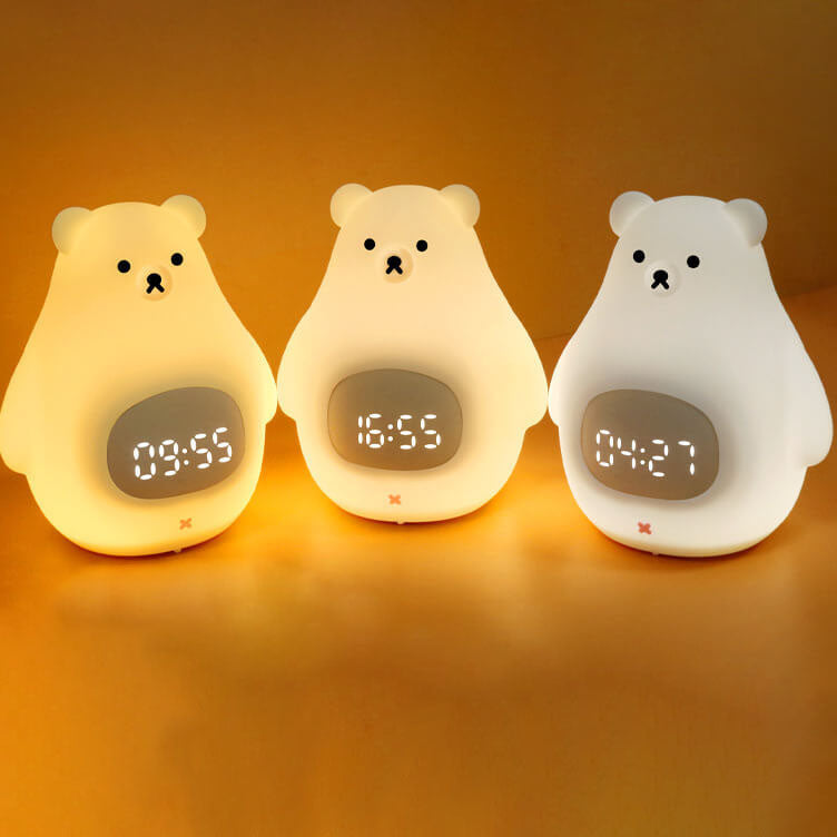 Alarm Clock Digital Bear Night Light Bedroom | LED
