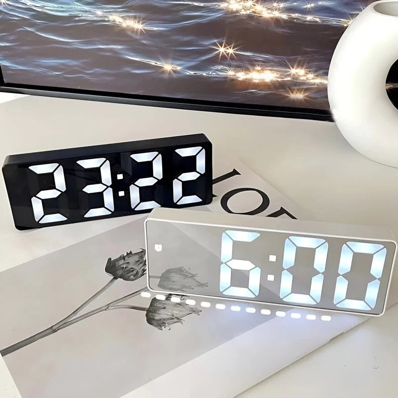 Alarm Clock Digital Large Bedroom LED Display | Modern