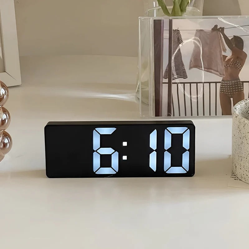 Alarm Clock Digital Large Bedroom LED Display | Modern