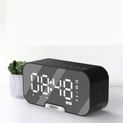 Alarm Clock Digital Mirror Display Bedroom Speaker | Modern