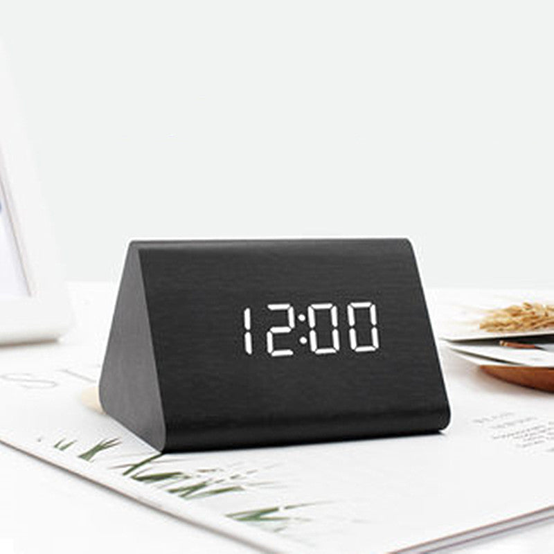 Alarm Clock Digital Wooden Bedroom Display | Modern