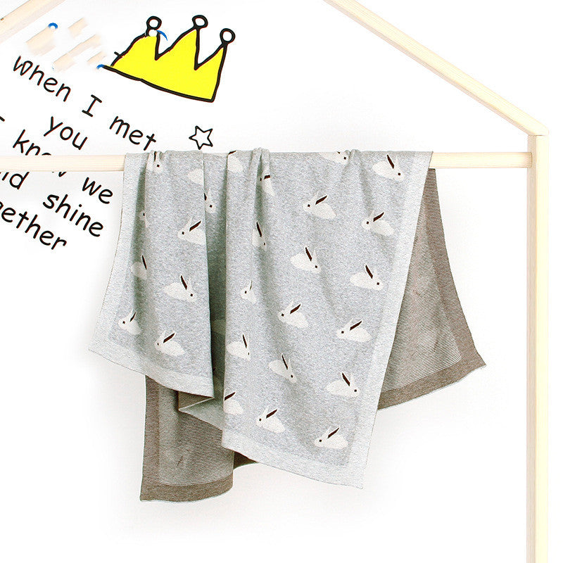 Baby Blanket Infant Bed Bunny Print | Reversible