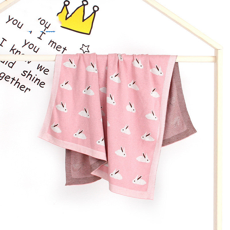 Baby Blanket Infant Bed Bunny Print | Reversible