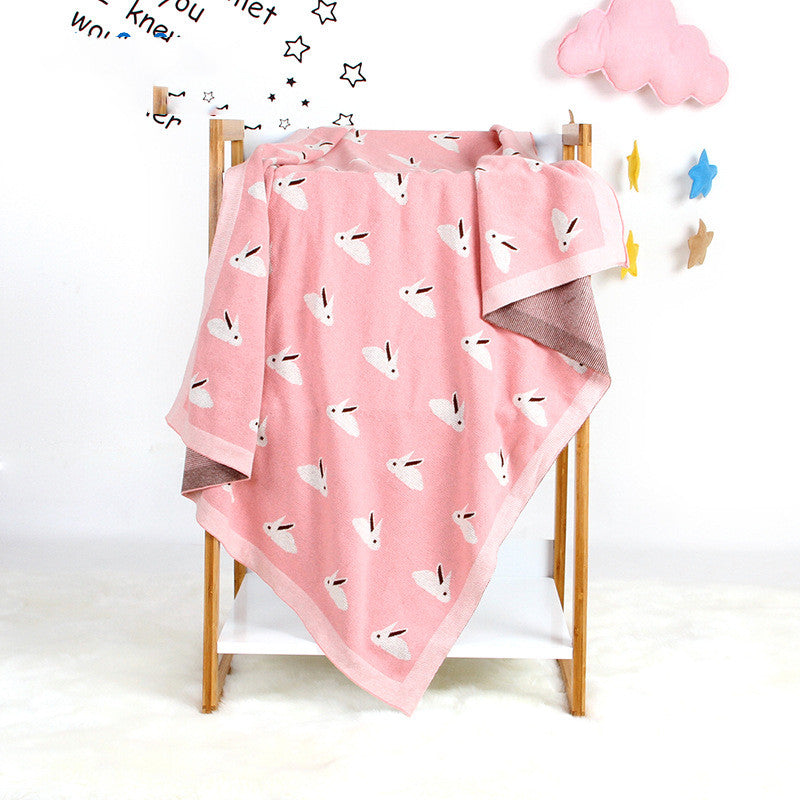 Baby Blanket Infant Bed Bunny Print | Reversible