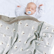 Baby Blanket Infant Bed Bunny Print | Reversible