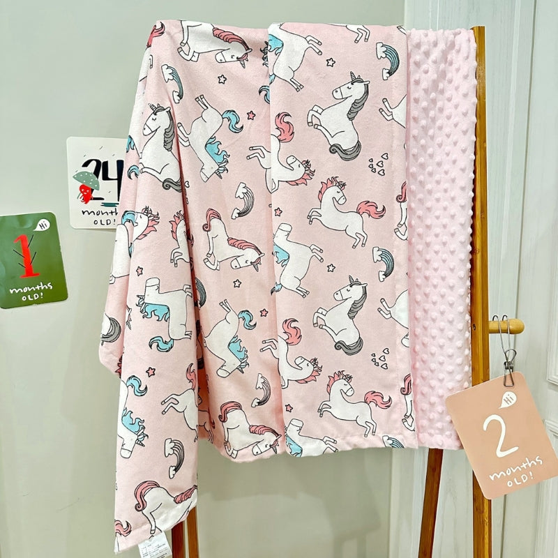 Baby Blanket Infant Bed Reversible | Printed Design