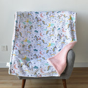 Baby Blanket Infant Bed Reversible | Printed Design