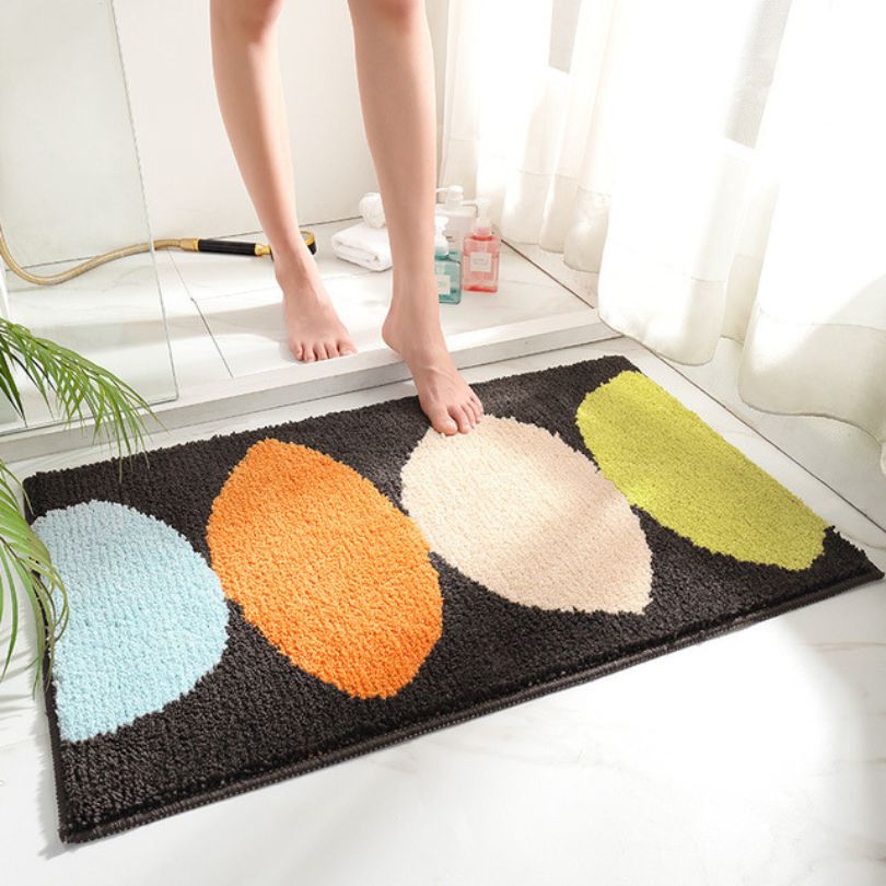 Bathroom Rug Leaf Pattern | Washable