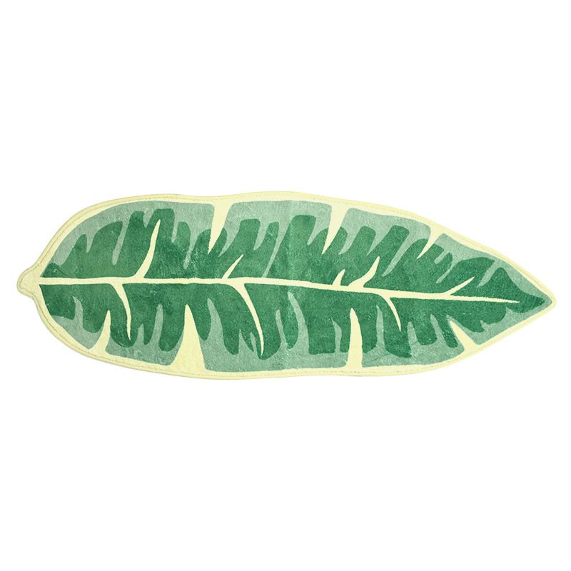 Bathroom Rug Leaf Shape | Washable