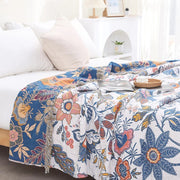 Bedroom Blanket Floral Bed Throw | Large