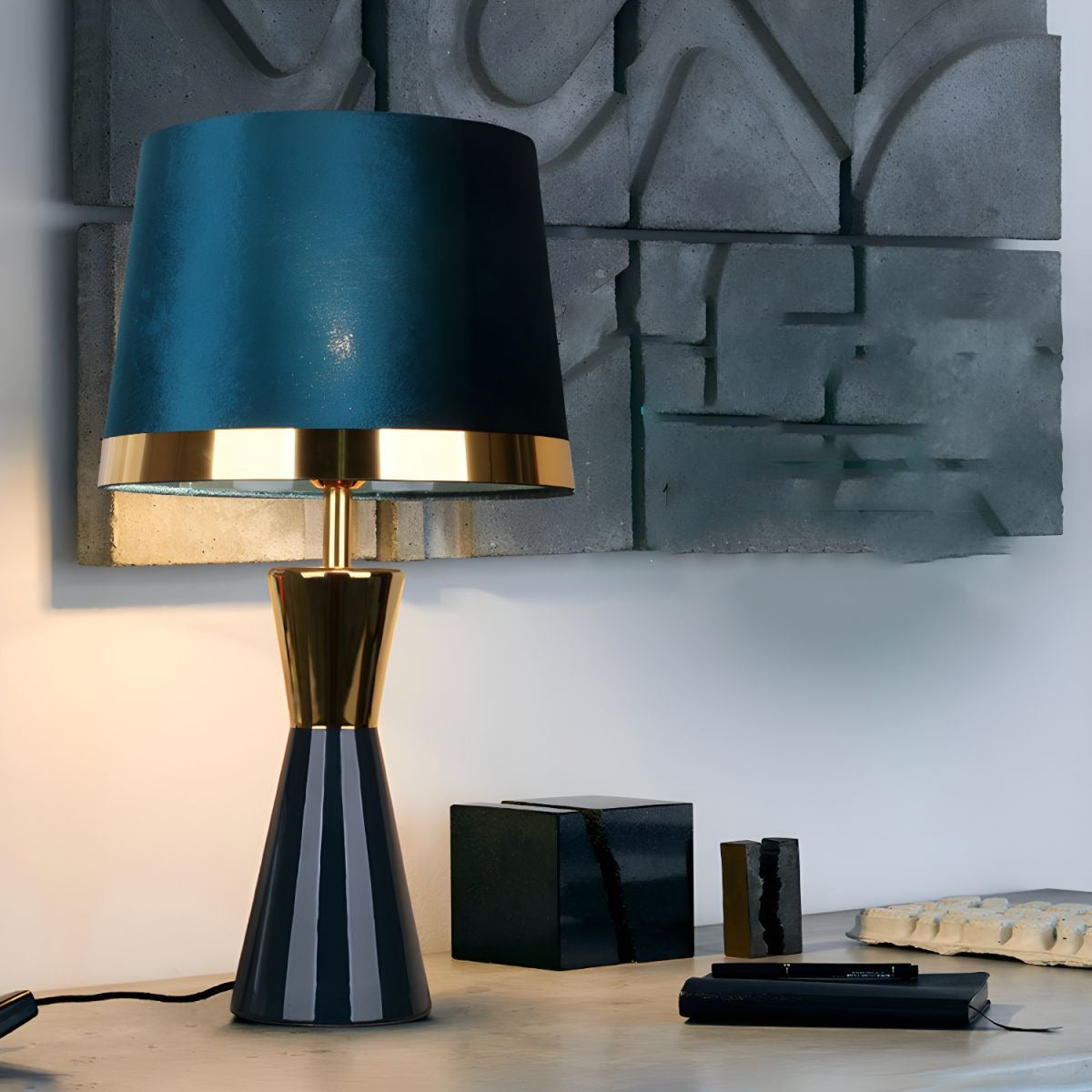 Bedside Lamp Modern Bedroom | Fabric Shade