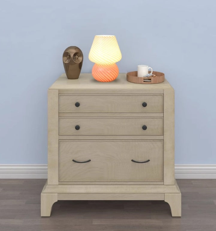 Bedside Lamp Swirl Glass Bedroom | Mushroom Shape