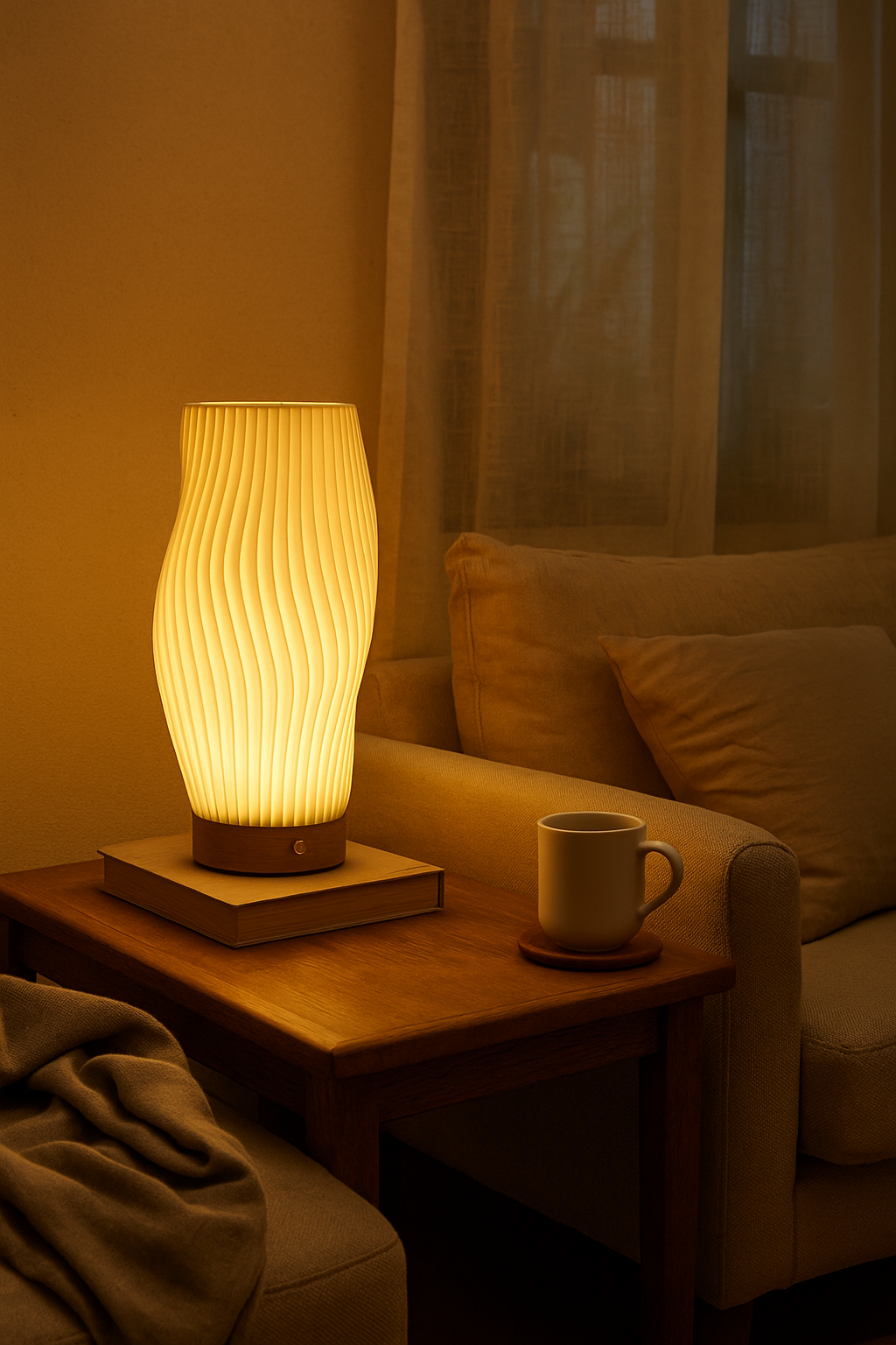 Bedside Lamp Touch Dimmable LED | Artistic