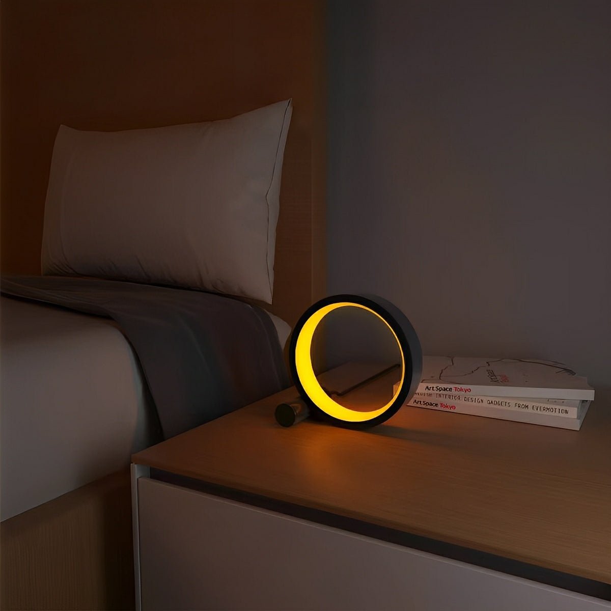 Bedside Lamps LED Bedroom | RGBIC Ring Light