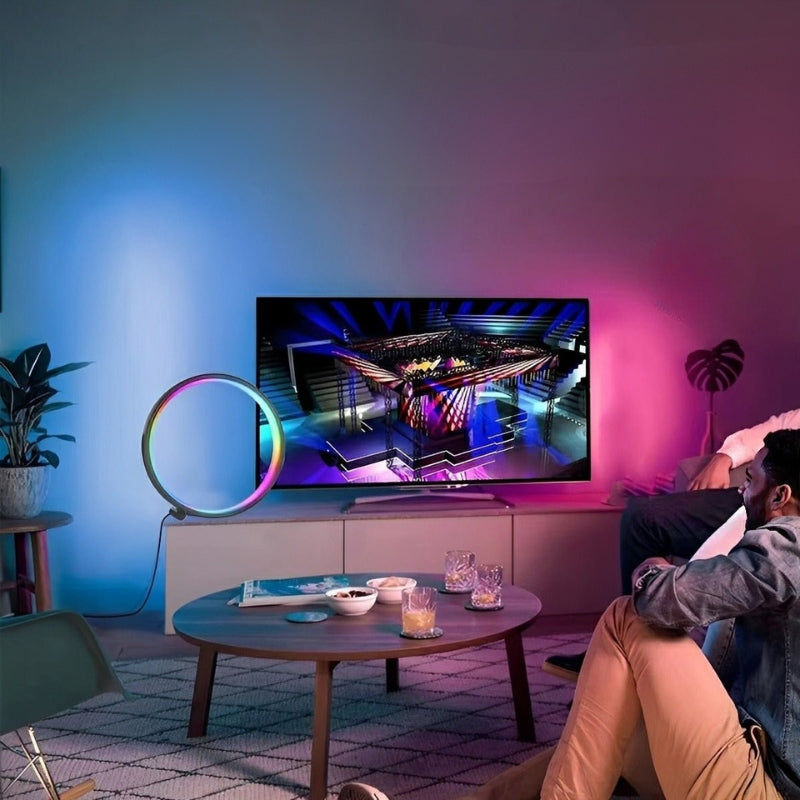 Bedside Lamps LED Bedroom | RGBIC Ring Light