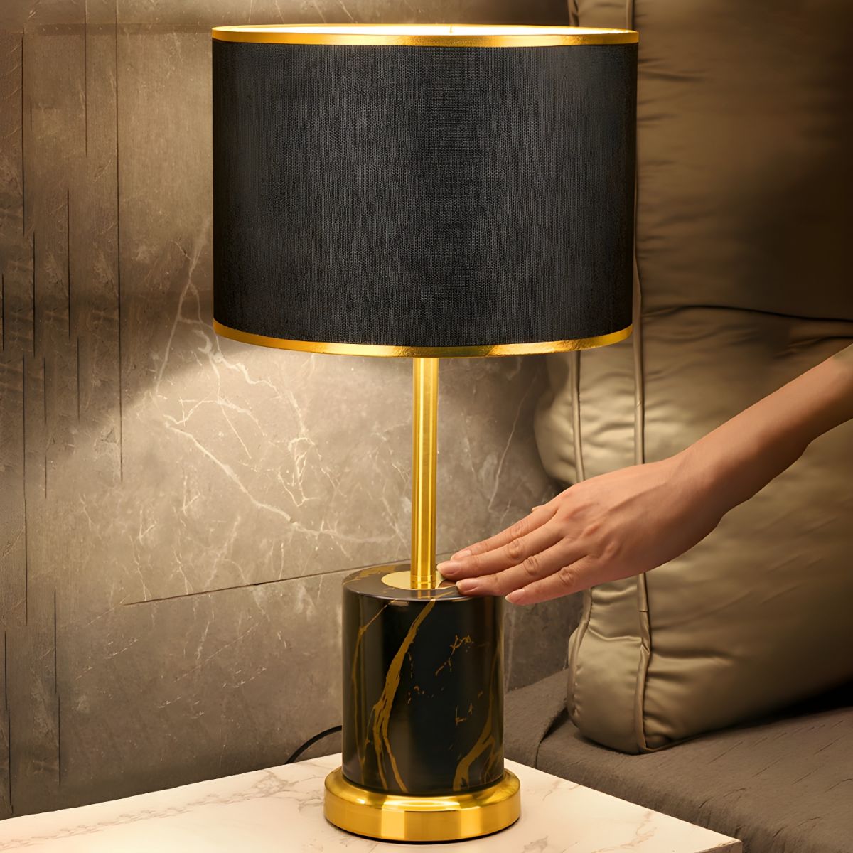Bedside Lamps with Marble Base Design | Modern
