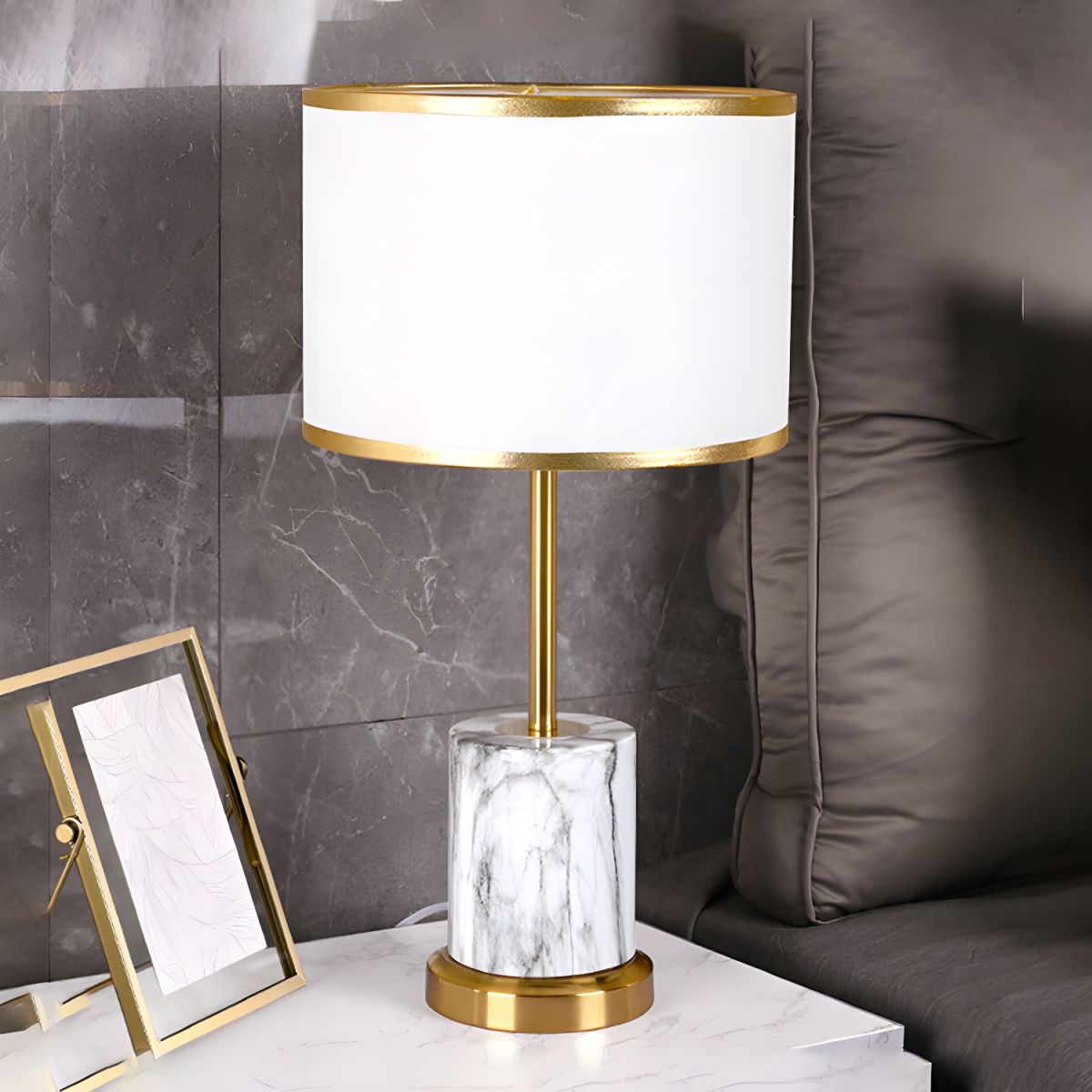 Bedside Lamps with Marble Base Design | Modern