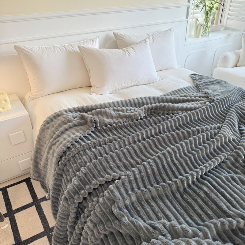 Blankets Textured Plush Throw for Sofa or Bed | Large