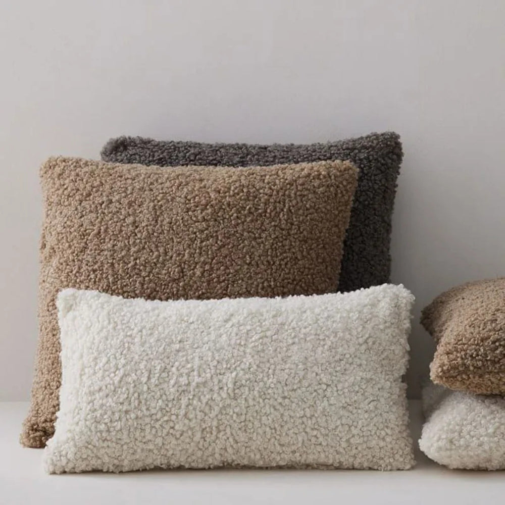 Bouclé Cushions Cover for Living Spaces | Minimalist