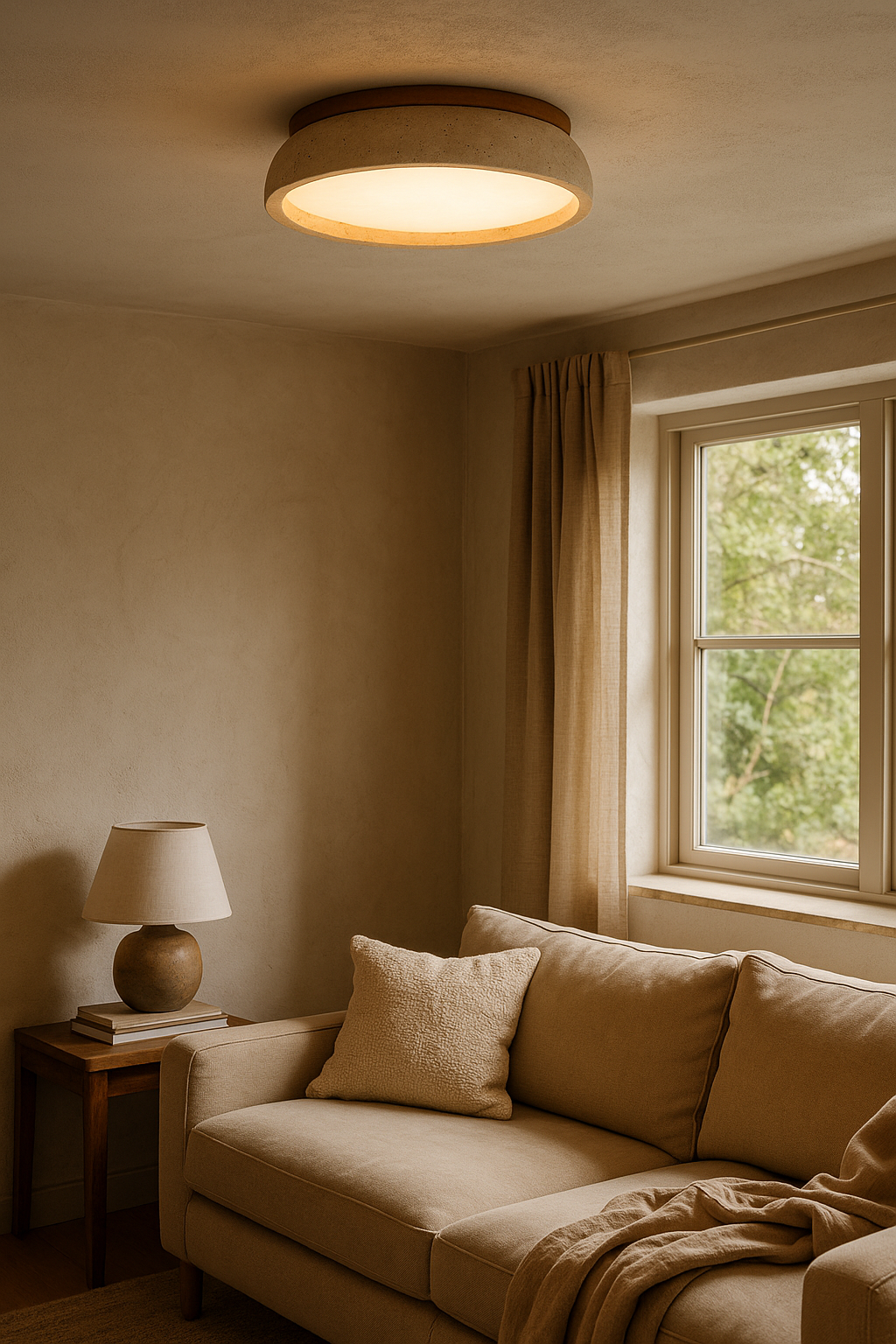 Ceiling Lights LED Wood Living Room | Flush Mount