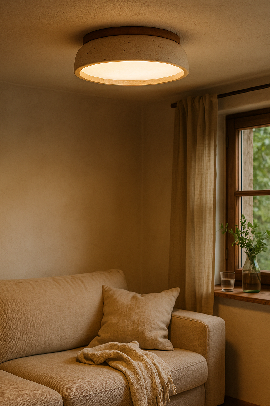 Ceiling Lights LED Wood Living Room | Flush Mount