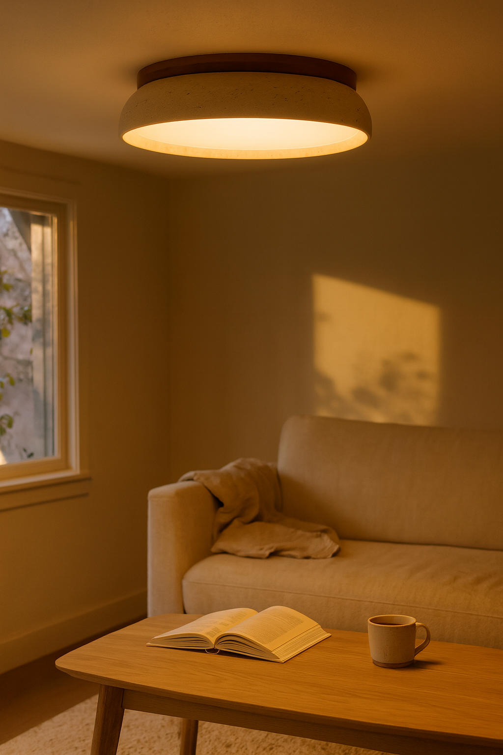 Ceiling Lights LED Wood Living Room | Flush Mount