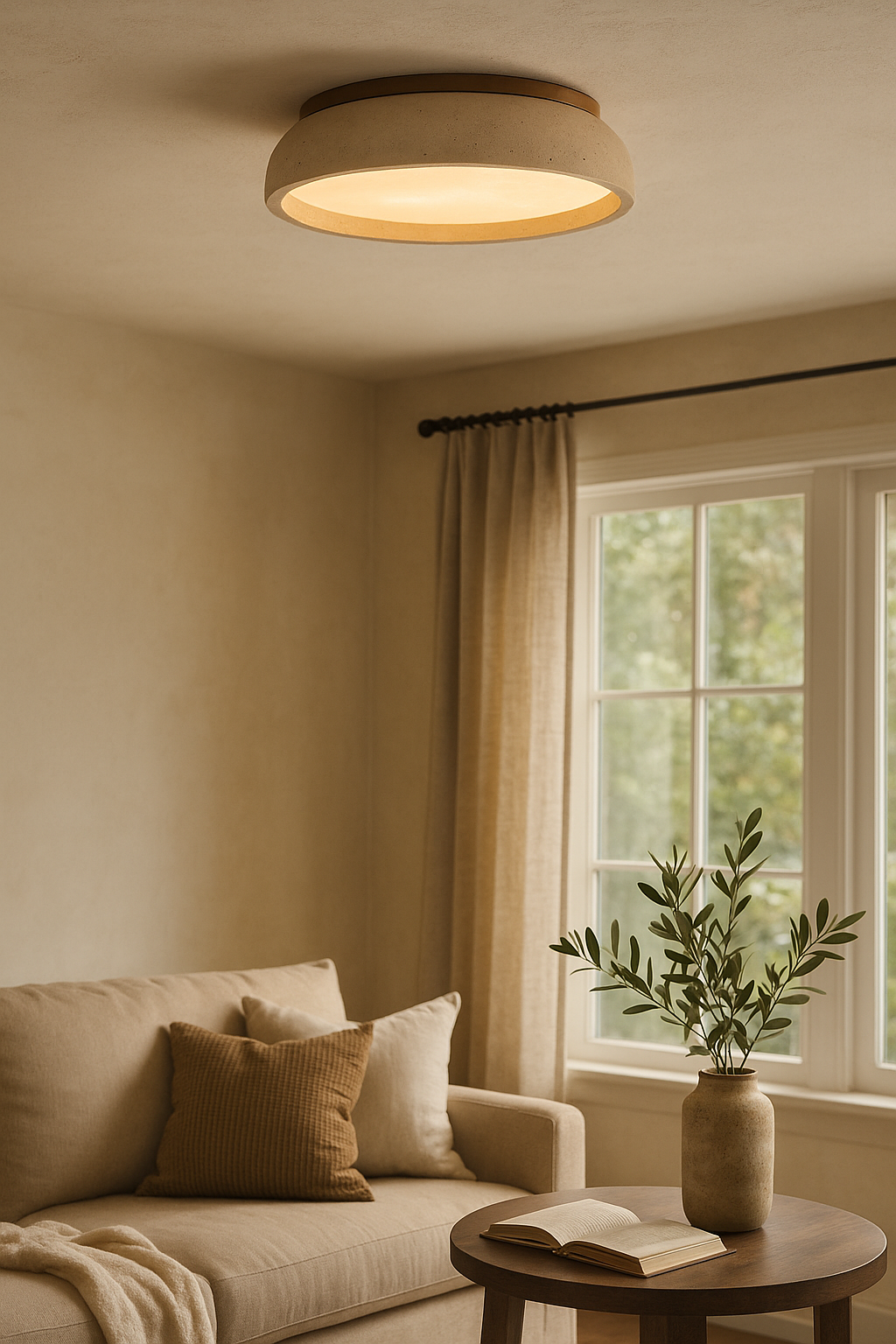 Ceiling Lights LED Wood Living Room | Flush Mount