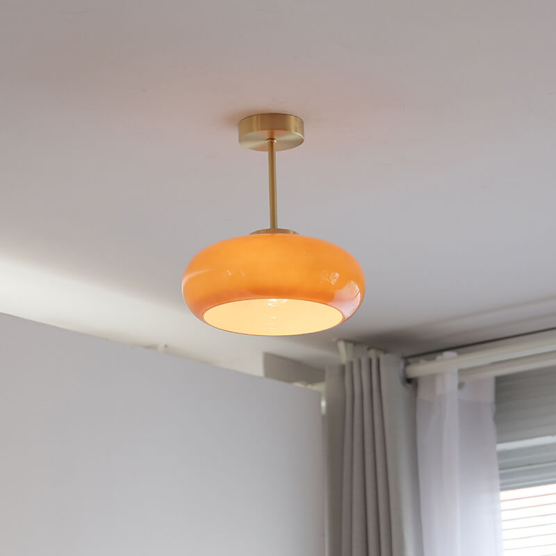 Ceiling Lights Modern LED Semi Flush | Glass Shade