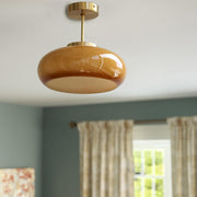 Ceiling Lights Modern LED Semi Flush | Glass Shade