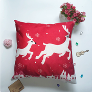 Christmas Cushion with Reindeer for Sofa or Living Room | Festive Decor