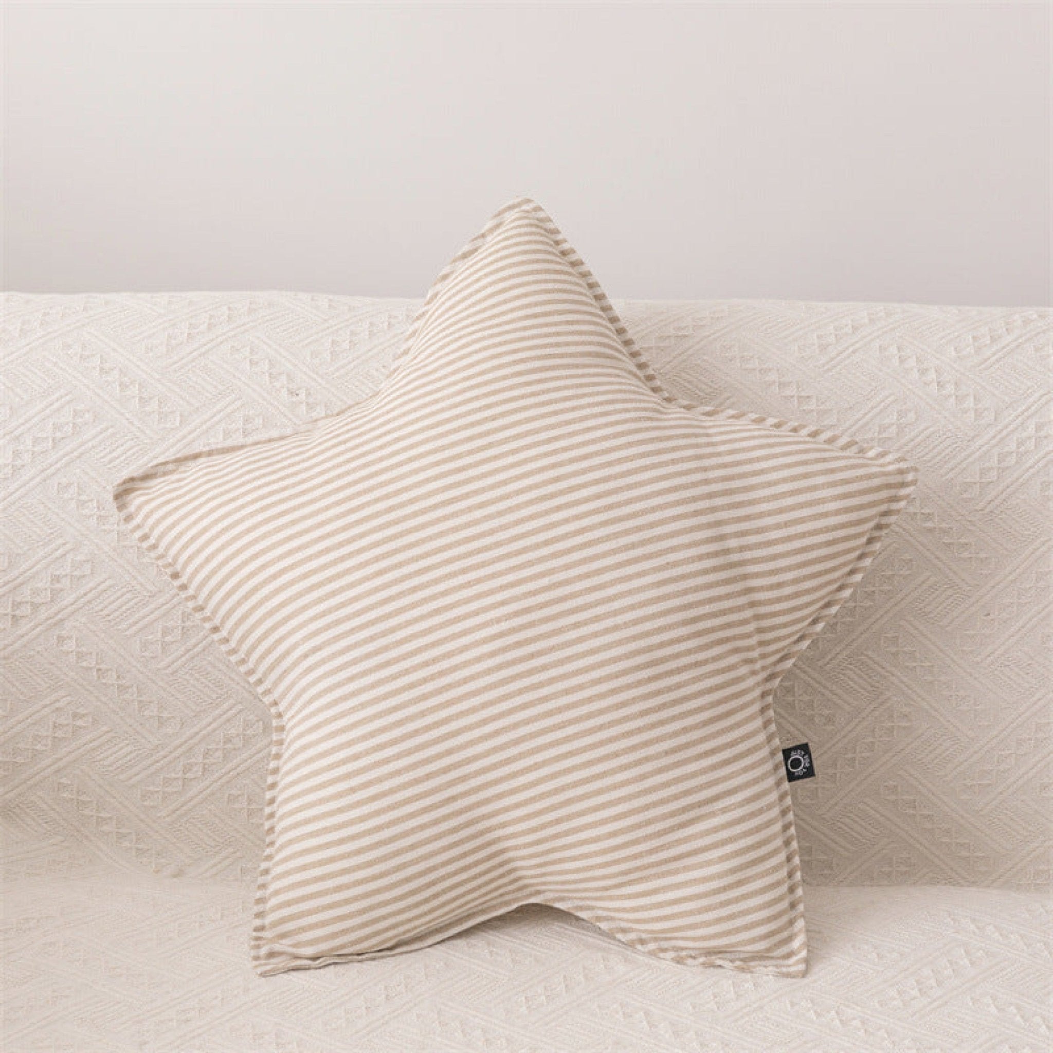 Cuddle Cushion Star Moon Couch | Striped Beige