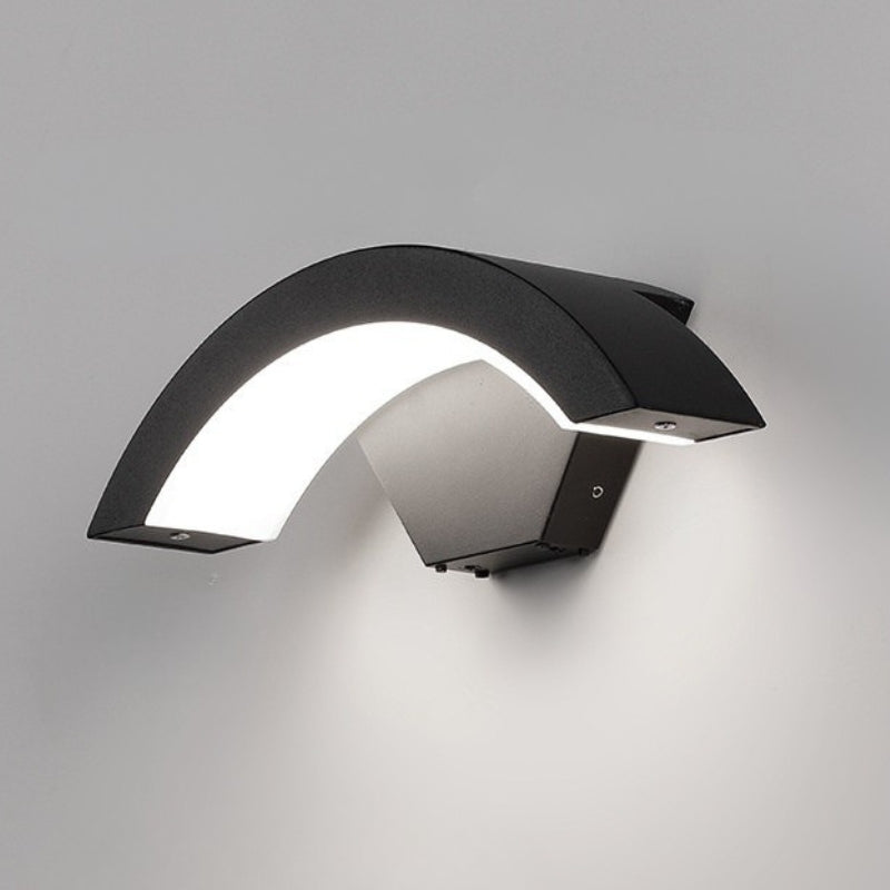 Curved Outdoor Wall Light for Exterior Walls | LED