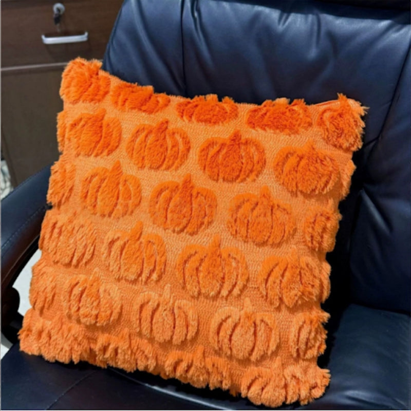 Cushions Cover Pumpkin Textured Couch | Autumn