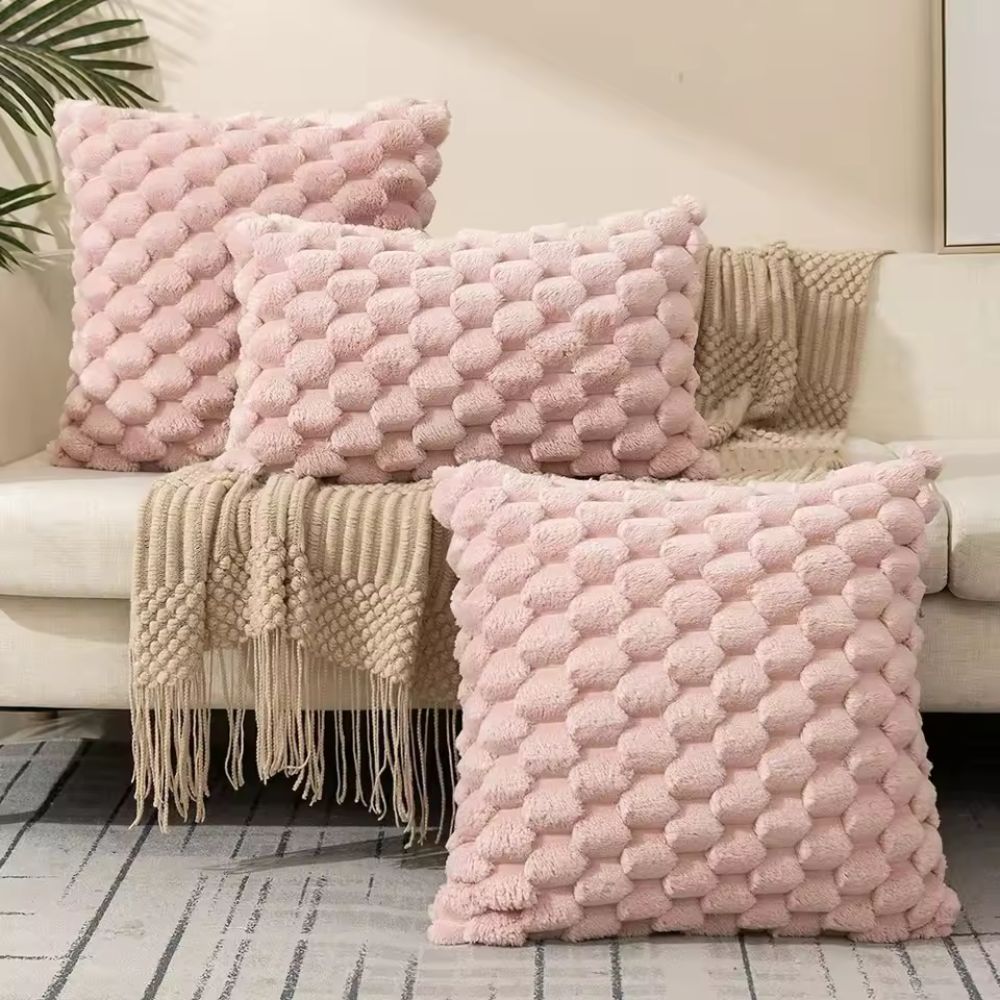 Cushions Cover Textured Sofa | Living Room