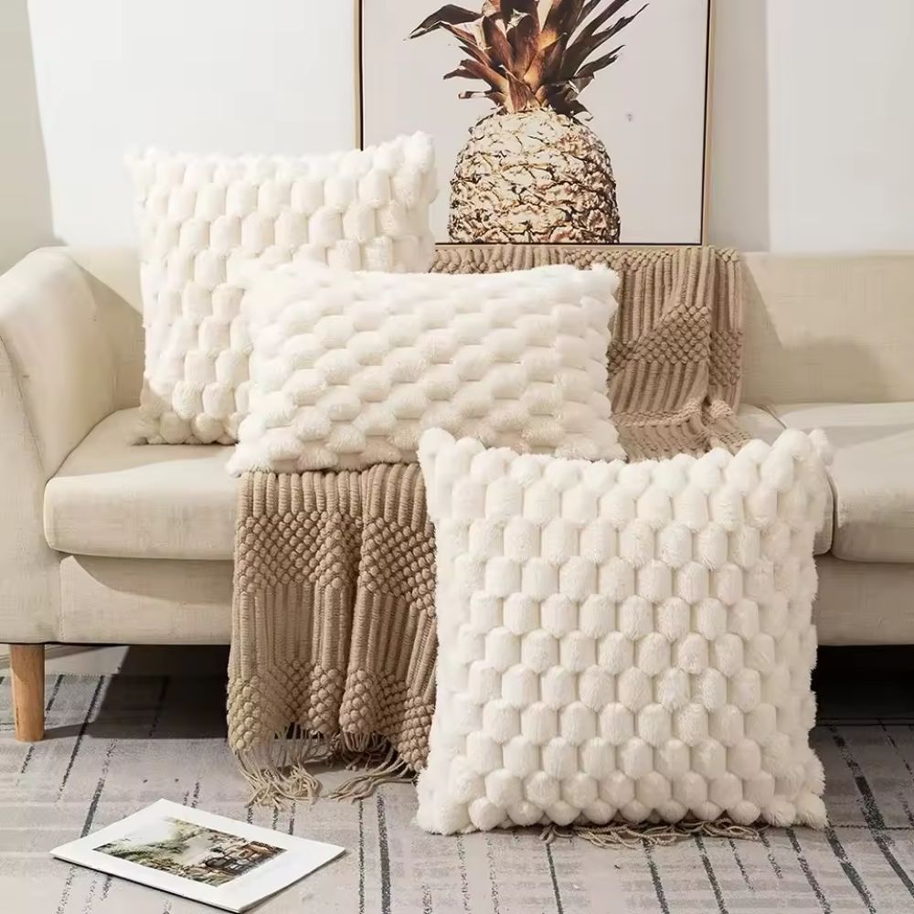 Cushions Cover Textured Sofa | Living Room