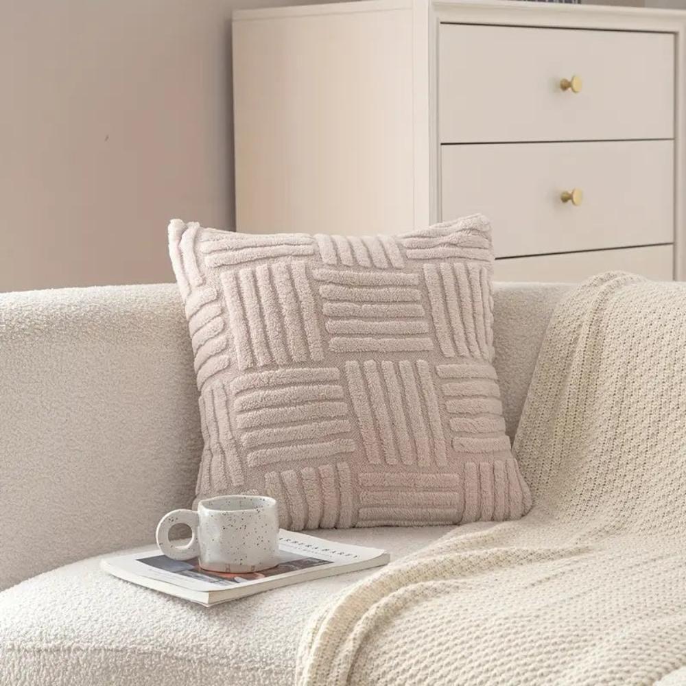 Cushions Cover with Raised Textured Pattern for Sofa or Couch | Decorative