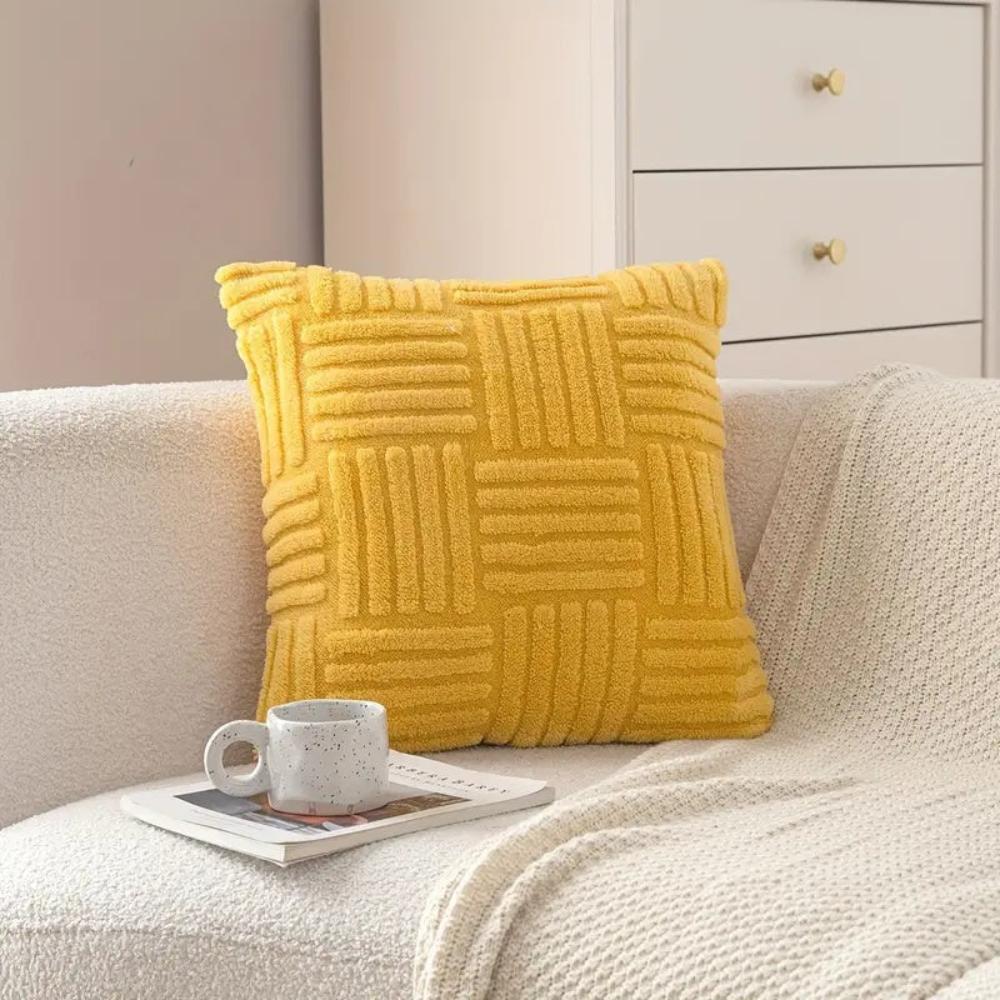 Cushions Cover with Raised Textured Pattern for Sofa or Couch | Decorative