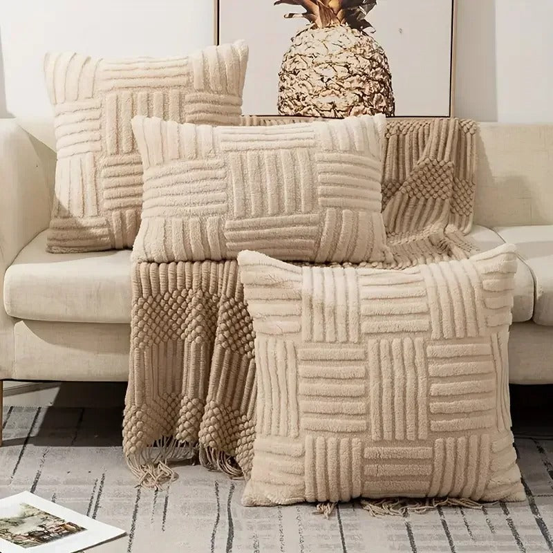 Cushions Cover with Raised Textured Pattern for Sofa or Couch | Decorative