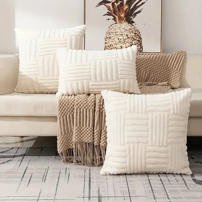 Cushions Cover with Raised Textured Pattern for Sofa or Couch | Decorative