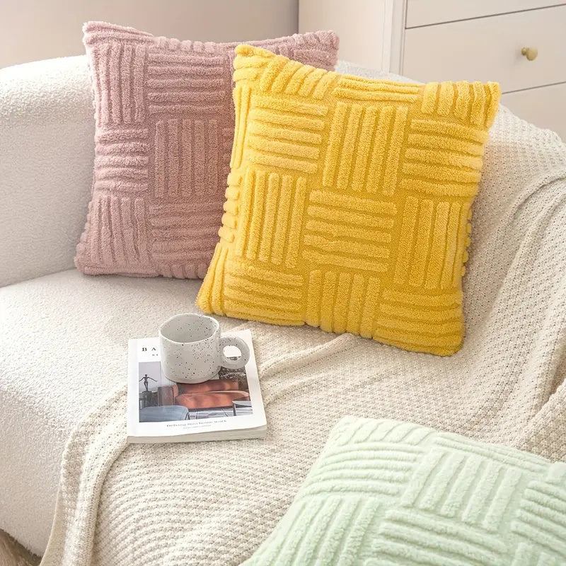 Cushions Cover with Raised Textured Pattern for Sofa or Couch | Decorative