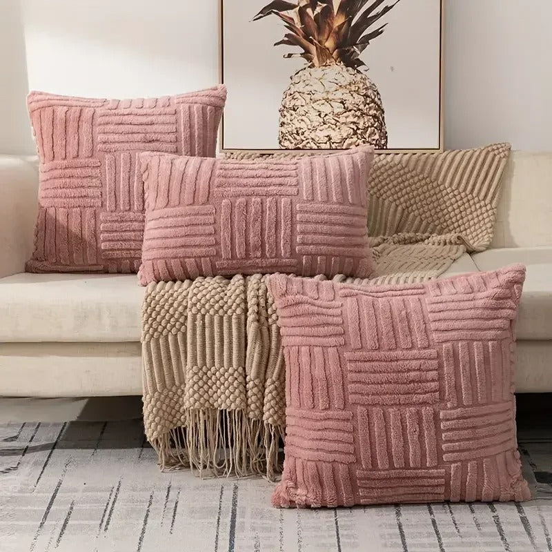 Cushions Cover with Raised Textured Pattern for Sofa or Couch | Decorative