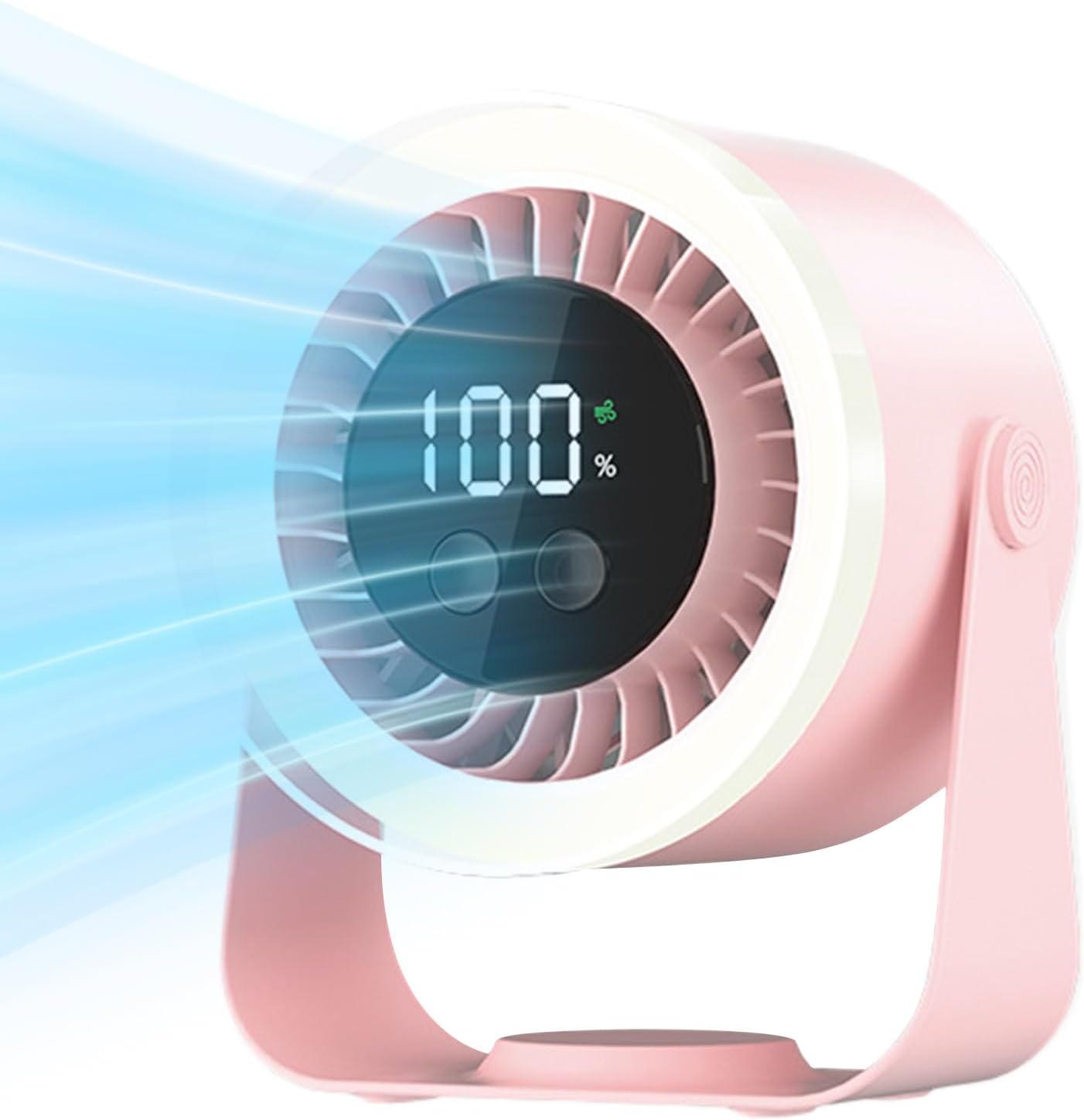 Desk Fan Rechargeable Bedroom | LED Display