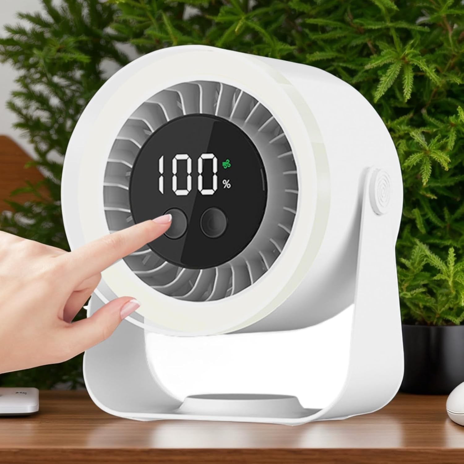 Desk Fan Rechargeable Bedroom | LED Display
