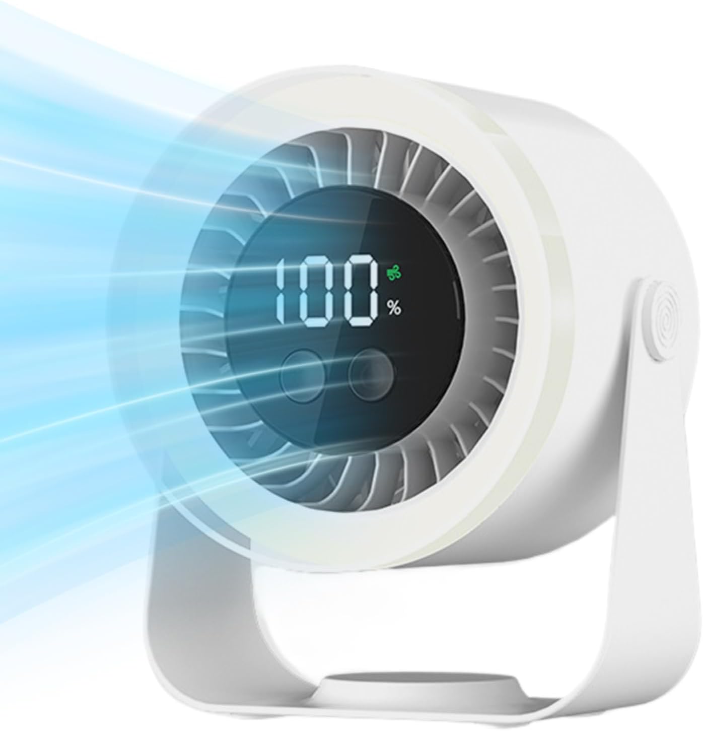 Desk Fan Rechargeable Bedroom | LED Display